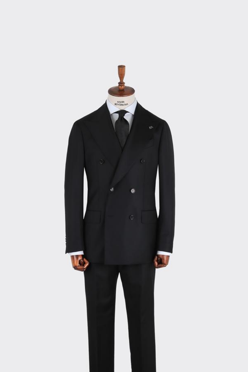 Milano Kruvaze Takım Elbise - Siyah
