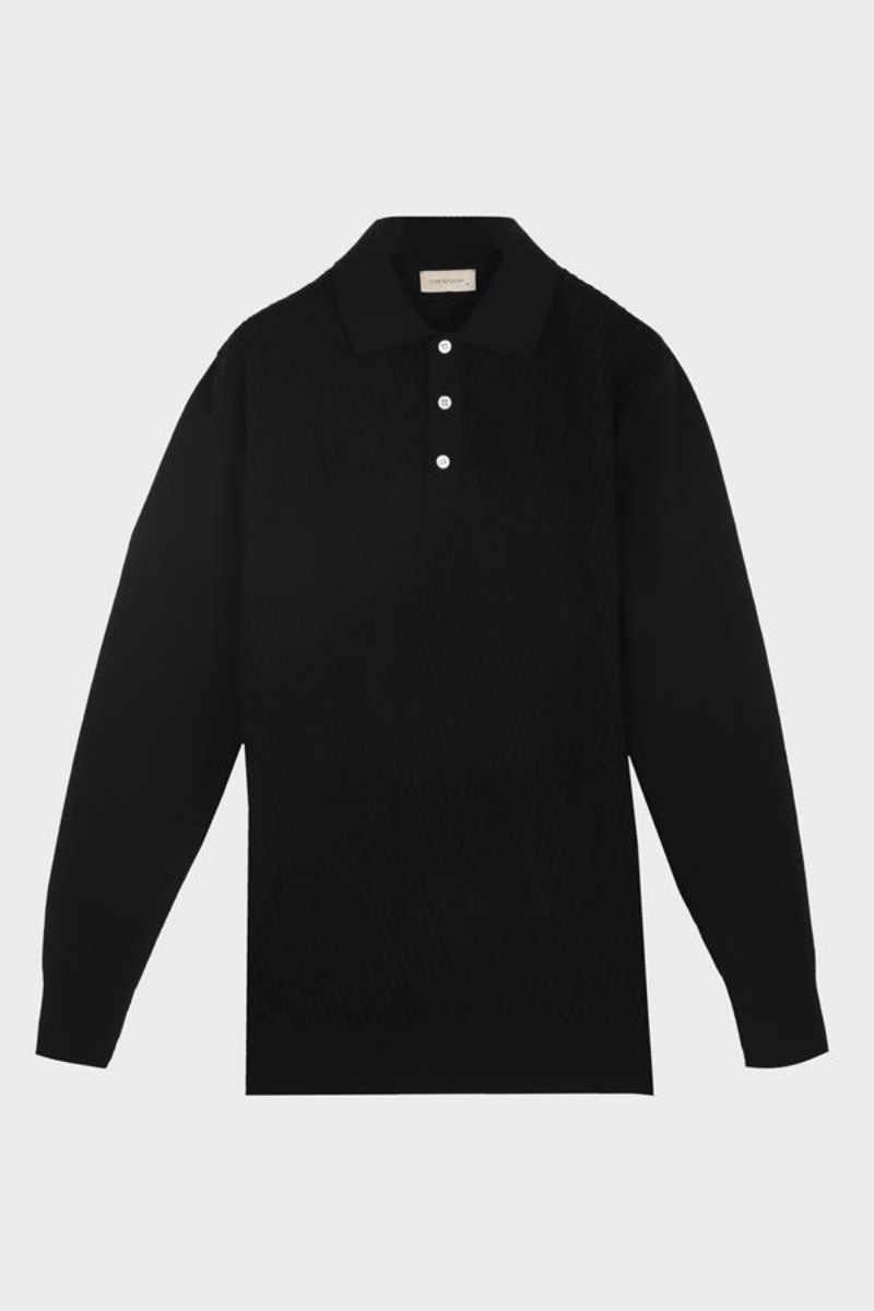 Wınd Polo Yaka Triko - Siyah