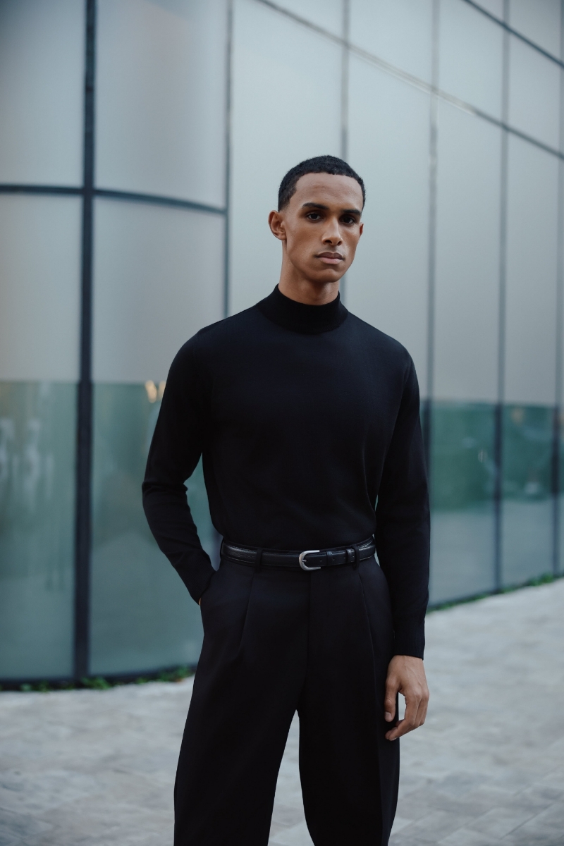 Alata Yarım Balıkçı Triko - Siyah