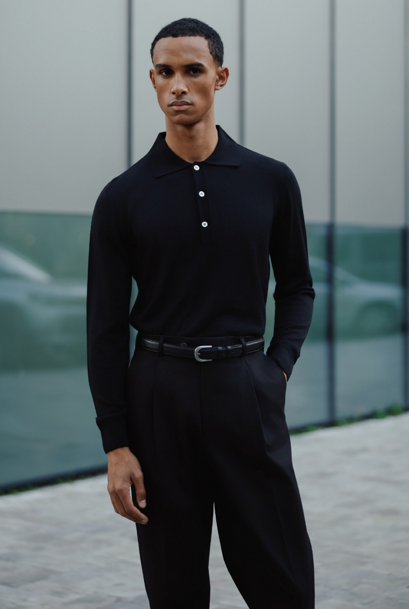 Lora Polo Triko - Siyah