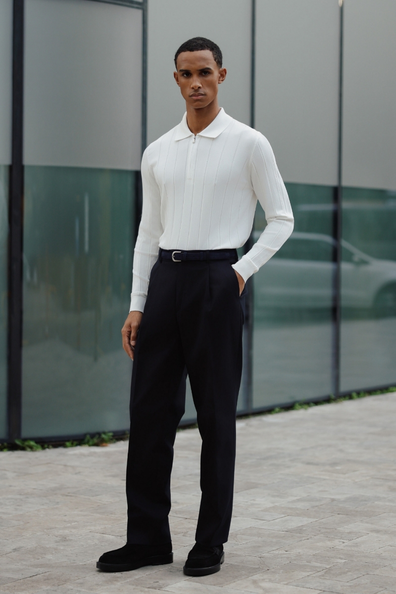 Lungo Polo Yaka Triko - Ekru