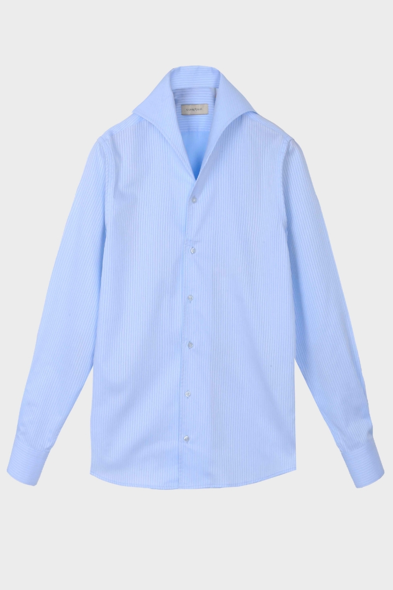 Cenova Americano Yaka Gömlek - Mavi