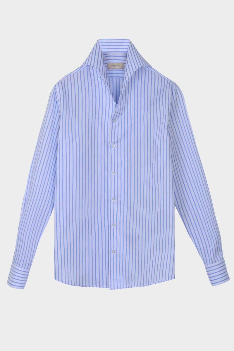 Parma Americano Yaka Gömlek - Mavi